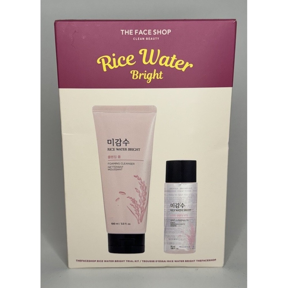 THE FACE SHOP Rice Water Brightening Facial Cleansing Foam & Oil Cleanse Set
